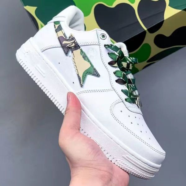 

sk8 men women casual shoes bapestas sta low sneaker court designer nigo bathing apes mens shark black white grey patent leather green abc ca