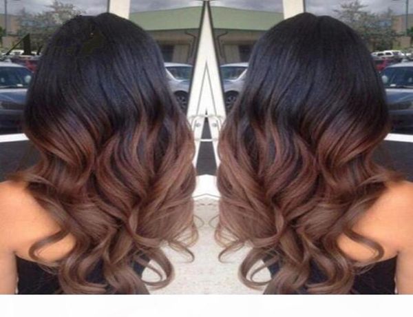 

ombre color lace front human hair wigs with baby hair 150 density straight brazilian remy hair wigs pre plucked hairline8488194, Black;brown