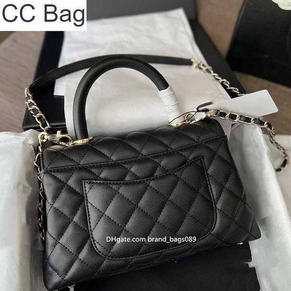 

cc bag 9a wholesale classical handle bags womens designer coco totes caviar crossbody calfskin quilted bright gold hardware single flap outd, White