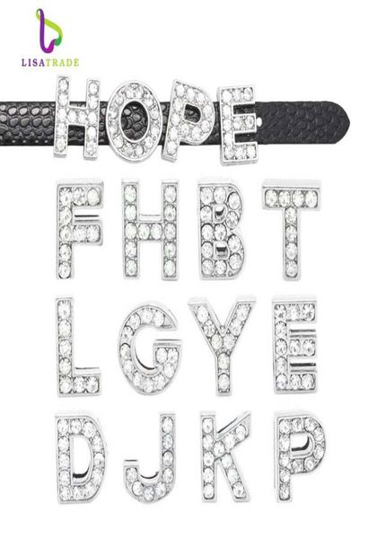 

130pcs 8mm full rhinestone slide letters quot az quotdiy slide letters charm fit bracelet wristband lssl011307865151, Golden;silver
