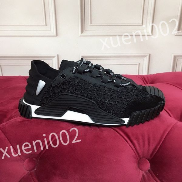 

2023 new r flat sneaker trainer casual shoes denim canvas leather white letter fashion platform men's womens low sneakers, Black