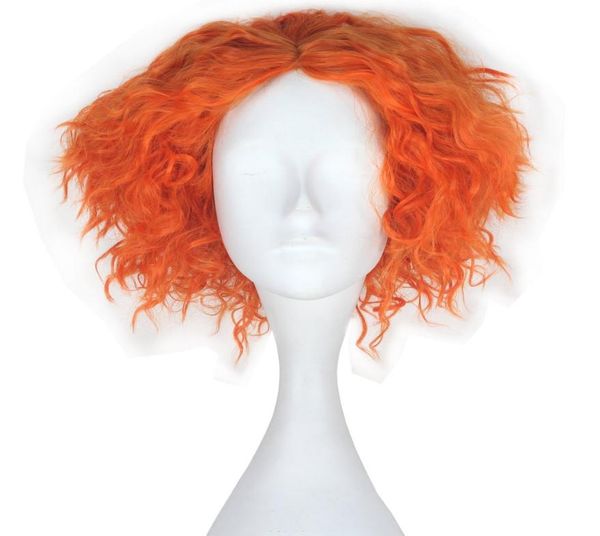 

mad hatter wig cosplay orange costume accessory halloween3043123, Black
