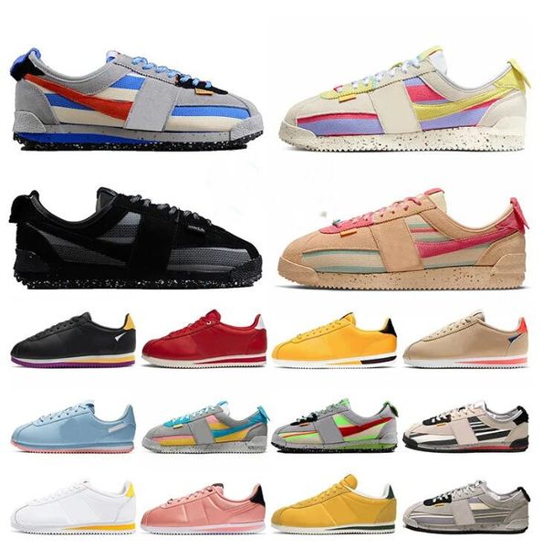 

new classic union x cortez designer casual shoes for men women luxury trainers lemon frost light smoke grey offs noir sesame sneakers sports, Black