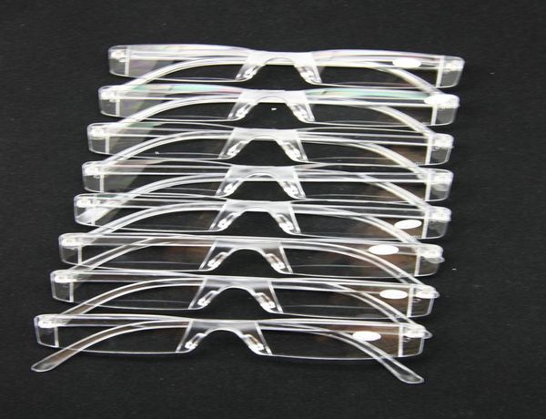 

unbreakable men women reading glassestransparent plastic rimless presbyopia pocket reader rx optic glasses for aging people 1367234
