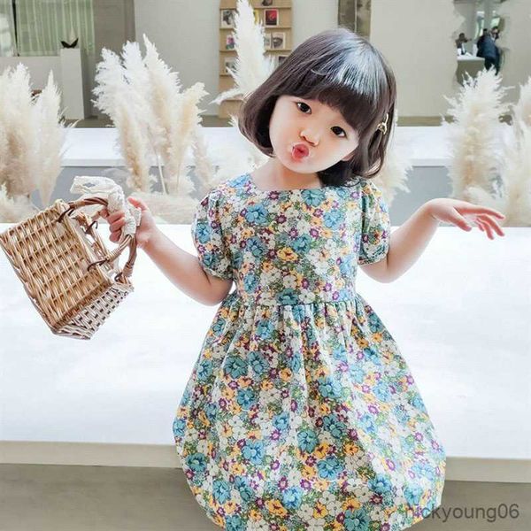 

girl's dresses summer girls dress casual pastoral style floral cute baby kids children's clothing for girl r230607, Red;yellow