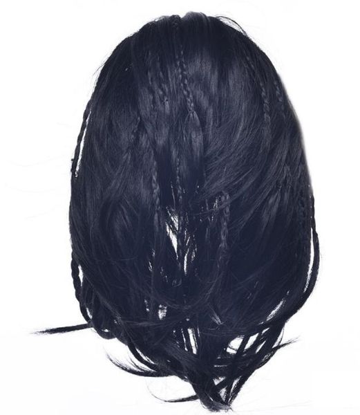 

038 synthetic ponytail long straight hair 16quot22quot clip ponytail hair extension blonde brown ombre hair tail with drawstr5375887, Black