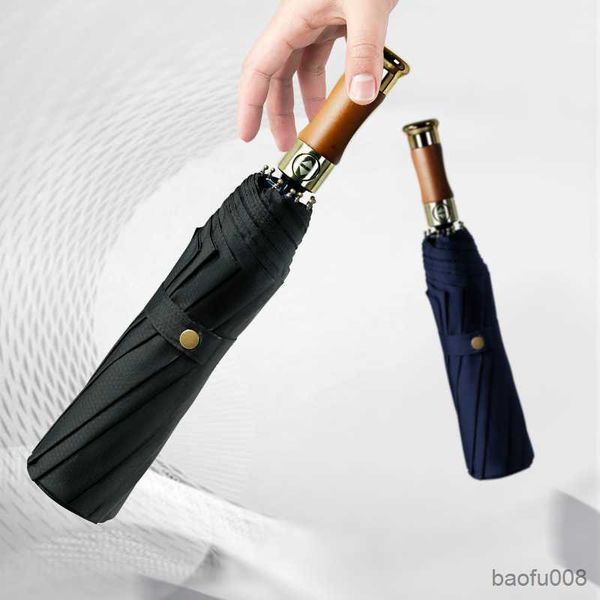 

umbrellas 120cm automatic umbrella super large strong bones parasol waterproof fold business umbrella r230607