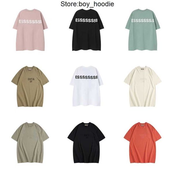 

2023 ess designer mens t-shirts womens tees short summer fashion casual with letter superior quality essentiel l4zj, White;black