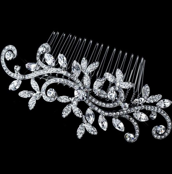 

bridal tiara crystals bridal comb 2019 classic silver plated crystal bridal hair accessory wedding hair jewelry4846571