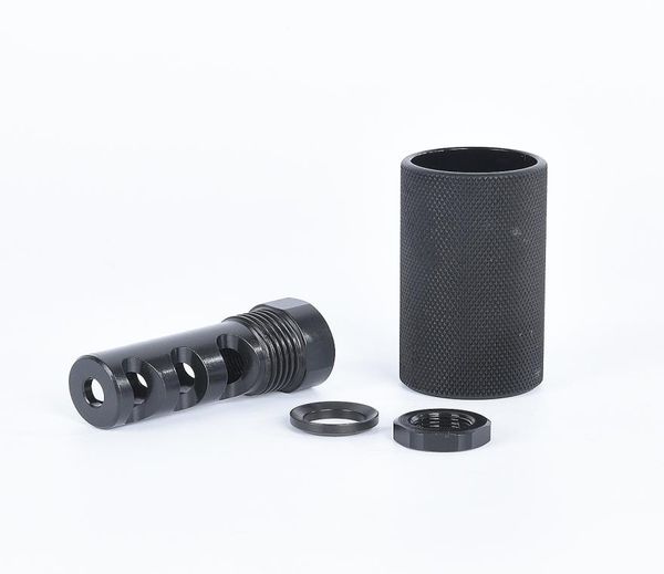 

223 muzzle brake 12x28 threads with outer sleeve and jam nut4347037