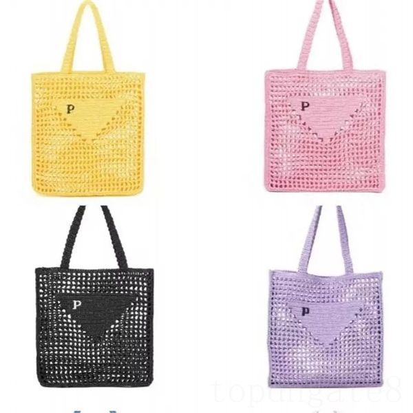 

couple beach bag soft letters handbag shopping trend casual raffia tote embroideries pleasure triangle tag popularity romantic shoulder bags