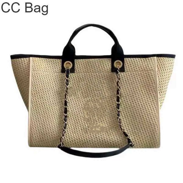 

cc bag 9a 2023 luxury big name tote summer straw totes large holiday beach bags shoulder shopping bag wholesale luxury package x1vd, White