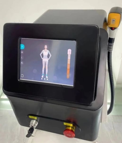 

3 wavelength 1064 808 755nm painless permanent diode laser ce certified ice diode hair removal laser machine, Black