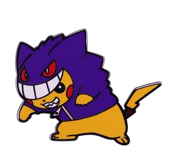 

pika in gengar hoodie badge perfect accessory for gamer0121627440, Gray