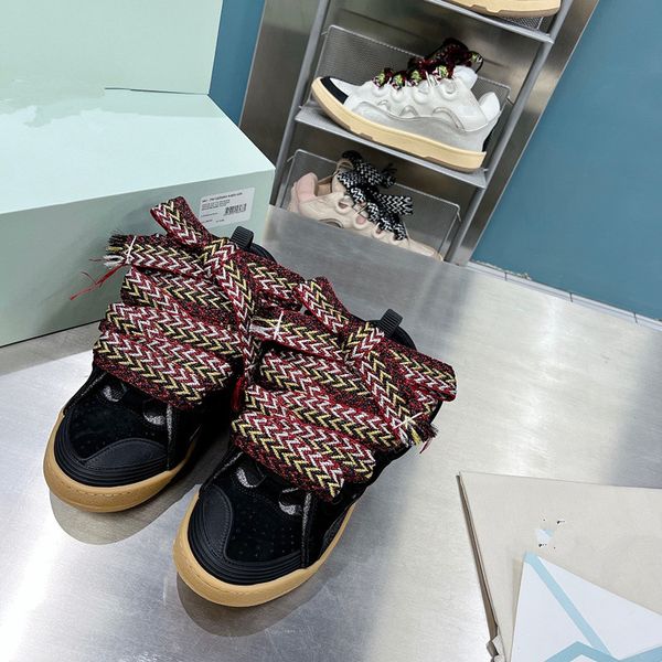 

2023 double boots wheel lady platform sneaker chunky sole shoes women designer canvas trainer 0605, Black