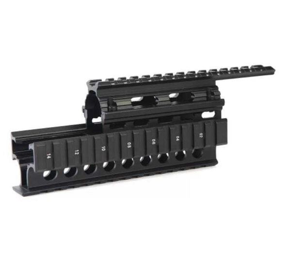 

74 ak47 aks universal quad side rail mount handguard fit for saiga with 12pcs cover airsoft rifle hunting shooting cazacx9974772