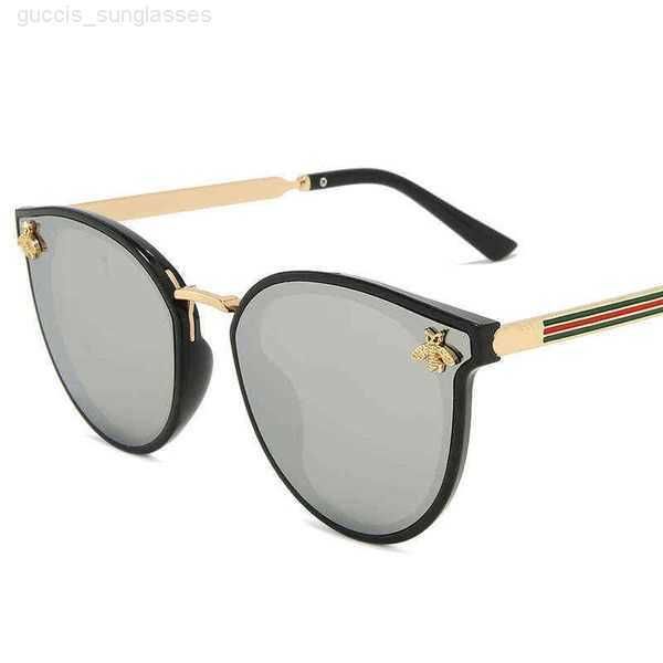 

mens designer sunglasses luxury women sunglasses oval metal frame little bee men glasses uv400 classic retro brand sport eyewear designer me, White;black