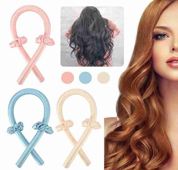 

heatless rod headband lazy curler silk curling ribbon make hair curly8944937