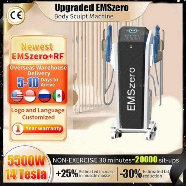 

emszero fat burning beauty items dlsemslim neo stimulator hi-emt 2/4/5 handles pelvic pads equipment