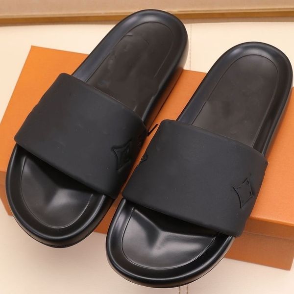 

mule caldo mule uomino del lungo donne donna sandal designer scheda lugo signita simpare sandery sandals sandal saplica alla flop 09, Black