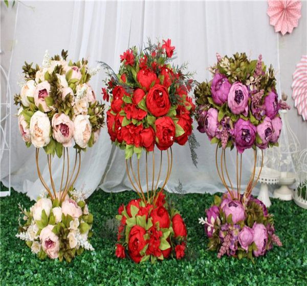 

custom 47cm artificial flower ball centerpieces1m peonies flower row arrangement supply decor wedding arch table flower bouqet7552670