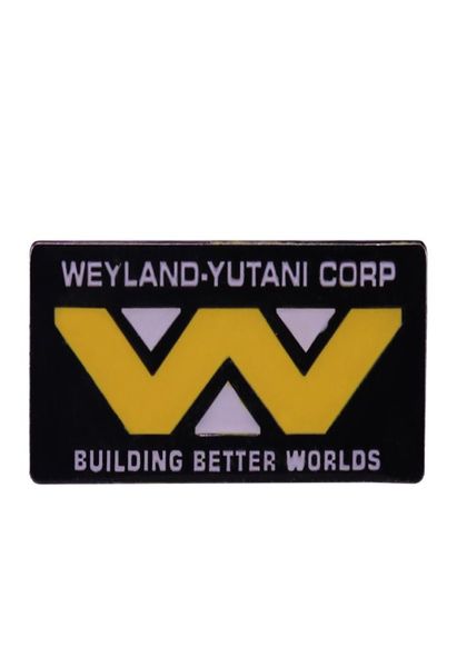 

weylandyutani corp building better world lapel pin license plate badge alien inspired scifi horror movie fans great accessory5343211, Gray