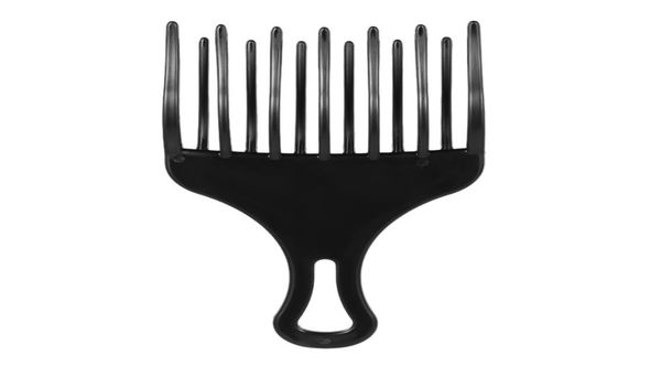 

insert hair pick comb wide teeth afro fork combs plastic high low gear brushes for curly hairdressing styling tool large size2104404, Silver
