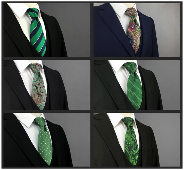 

green checkes silk mens necktie tie classic fashion dress wedding ties for male extra long size7399702, Blue;purple