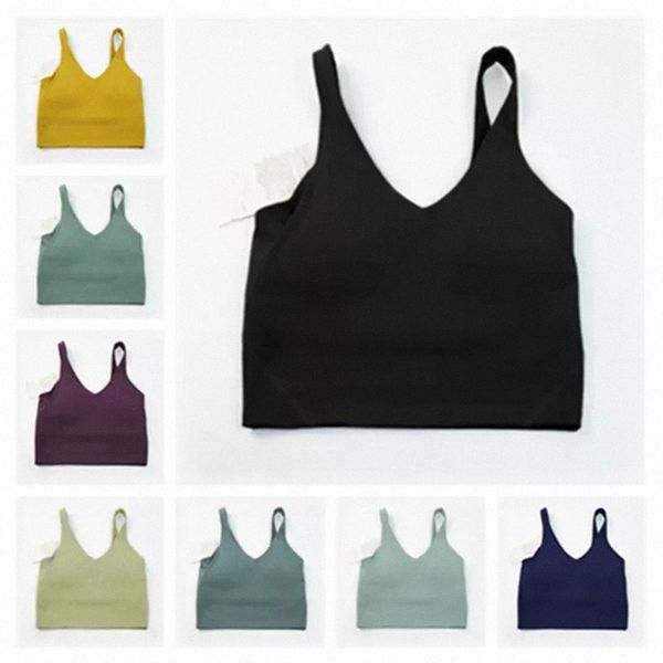 

lulus yoga outfit u-back sports underwear women's camis yoga outfits tank adjustable shoulder strap support shockproof yoga bra runnin, Black;white