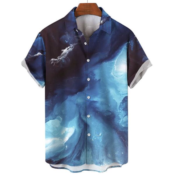 

short high end sleeve all over print men's shirt dye color sublimation turn down vacation shirt for men nae, White;black