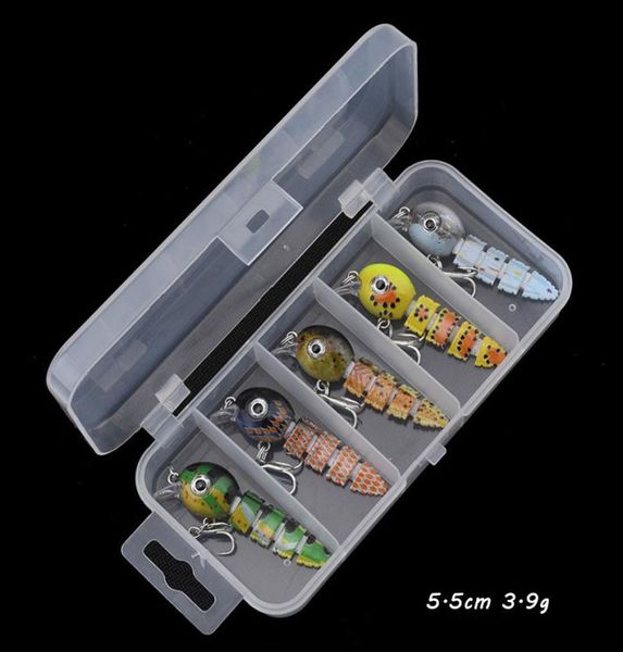 

55cm 43g multisection hook hard baits lures 8 blood slot hooks 5 colors mixed plastic fishing gear 5 pieces box f2996765070