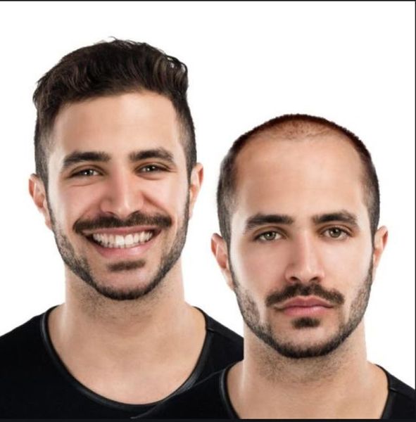 

men toupee fine mono 100 indian human hair for men toupee men wig5884308, Black