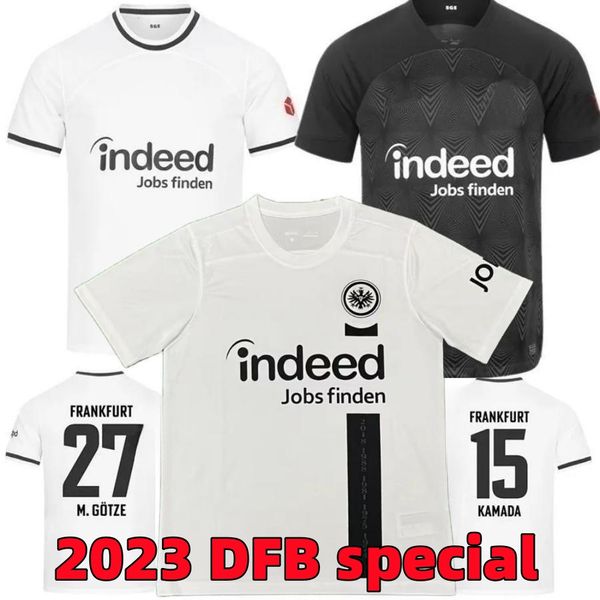 

22/23 eintracht frankfurt dfb m.gotze soccer jerseys 2023 champions version budapest sow borre kostic hauge hasebe kamada hinteregger men ki, Black;yellow