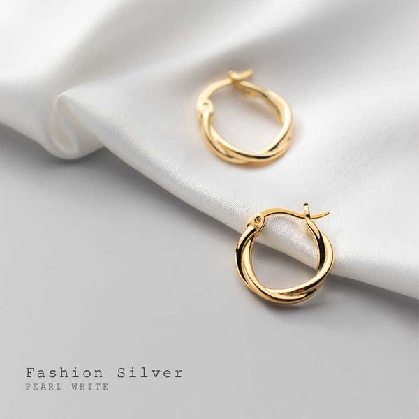 

edition braided line earrings female winding round earrings, Golden