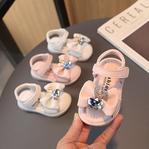 

First Walkers Baby Girls First Walker Shoes Versatile Casual Kids Fashion Bow and Rhinestones Bunny Cute Princess Children Sandals 230606, Pink