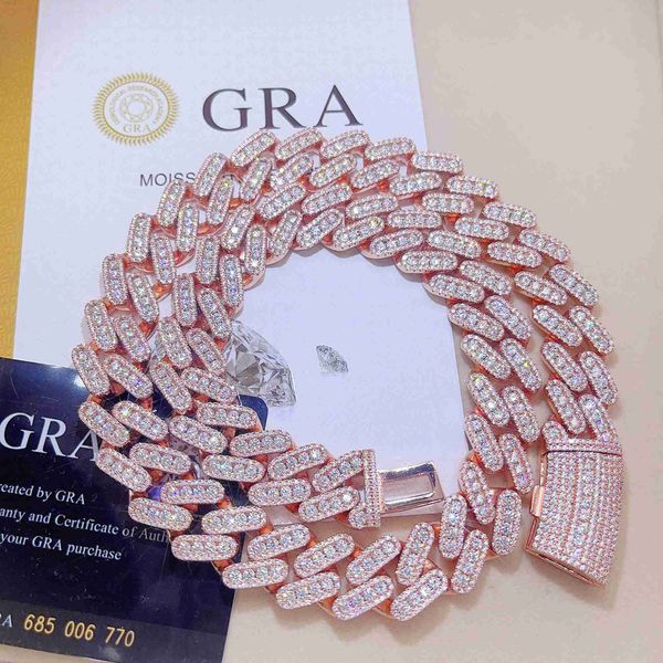 

new style miami pure sterling silver 925 chains wholesale vvs moissanite cuban link chain