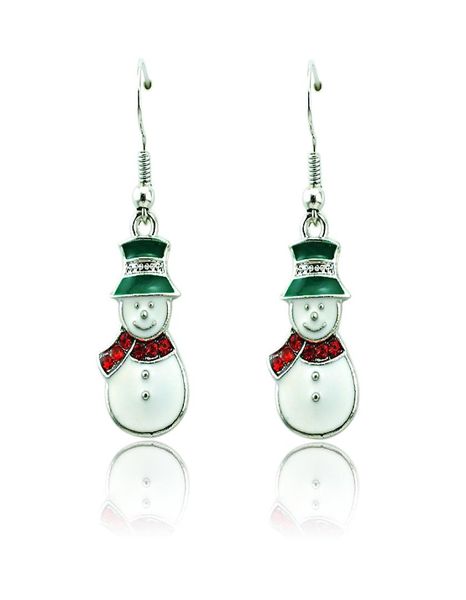 

christmas new charms earrings silver plated dangle red rhinestone santa claus eardrop earrings for women gifts jewelry4595746, Golden
