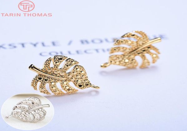 

jewelry accessories jewelry makingjewelry findings components 20246pcs 10x145mm 24k gold color brass leaf leaves stud earrings 2421794, Blue;slivery