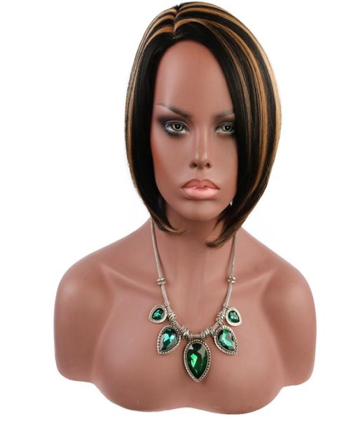 

short straight fashion wig brown synthetic hair wigs01238060471, Black