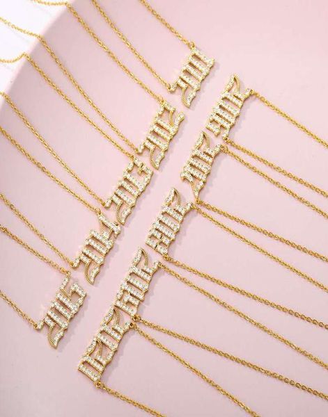 

custom 19852020 vintage stainless steel diamond birth year pendant necklace8396024, Silver