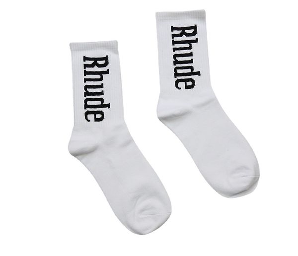 

rhude socks designer luxury pure cotton comfort brand representative deodorization absorb sweat let in air, Black