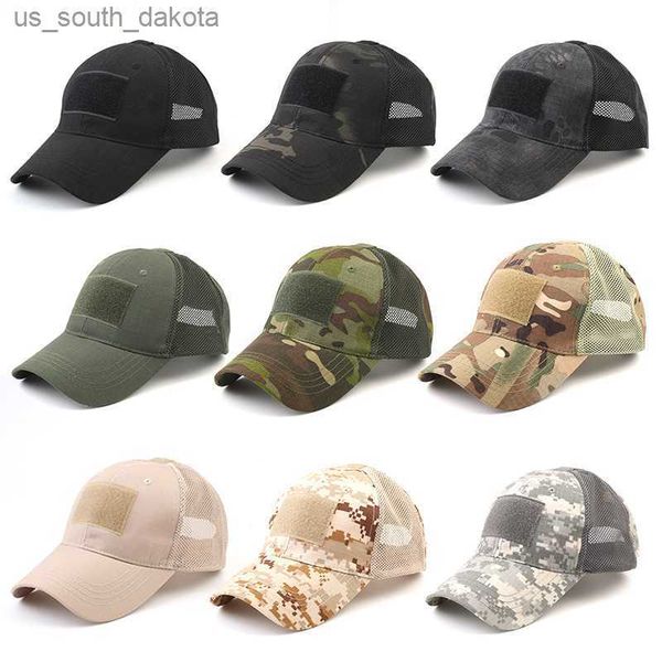 

camouflage tactical hats shooting army baseball caps outdoor sport military sun dad hat simplicity camo hunting snapback caps l230523, Blue;gray