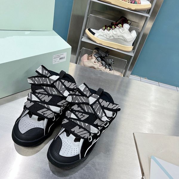 

2023 women sneakers travel shoes leather lace-up sneaker fashion lady flat designer trainers letters woman shoe platform mens gym sneakers 0, Black