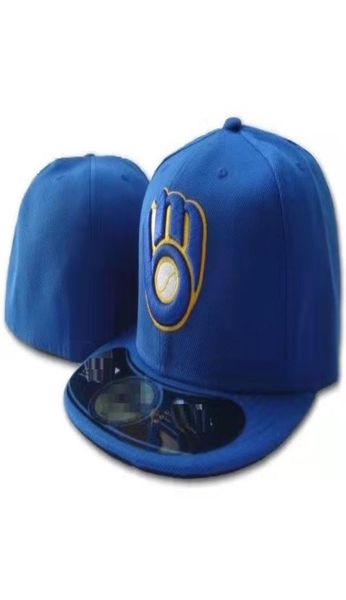 

men039s milwaukee snapbacks brewers baseball full closed caps summer full black color letter gorras bones men women casual outd4989515, Black;white