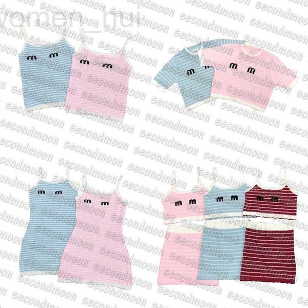 

basic & casual dresses designer women knitting dress sling vest summer fashion knitted letter printing woman vests, Black;gray
