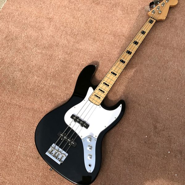

custom shop, black electric guitar, split splice electric bass, ing