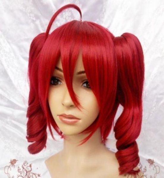 

100 brand new fashion picture full lace wigsgtgt vocaloid teto kasane red cosplay wig 2 clips ponytail4244365, Black