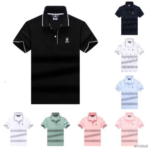 

men's t-shirts psycho bunny polos tees t shirts new plus size mens shirt summer fashion skull rabbit print short sleeve casual breathab, White;black