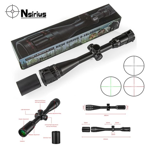 

sirius 4-16x40 hunting tactical optical sight precision sniper rifle scope spotting scope for rifle hunting airsoft accessories