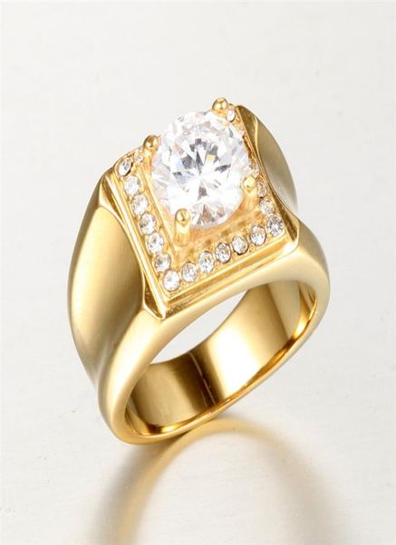 

diamond ring men stainless steel simple fashion cool charm personality retro vintage band finger rings jewellery size 7129737132, Silver